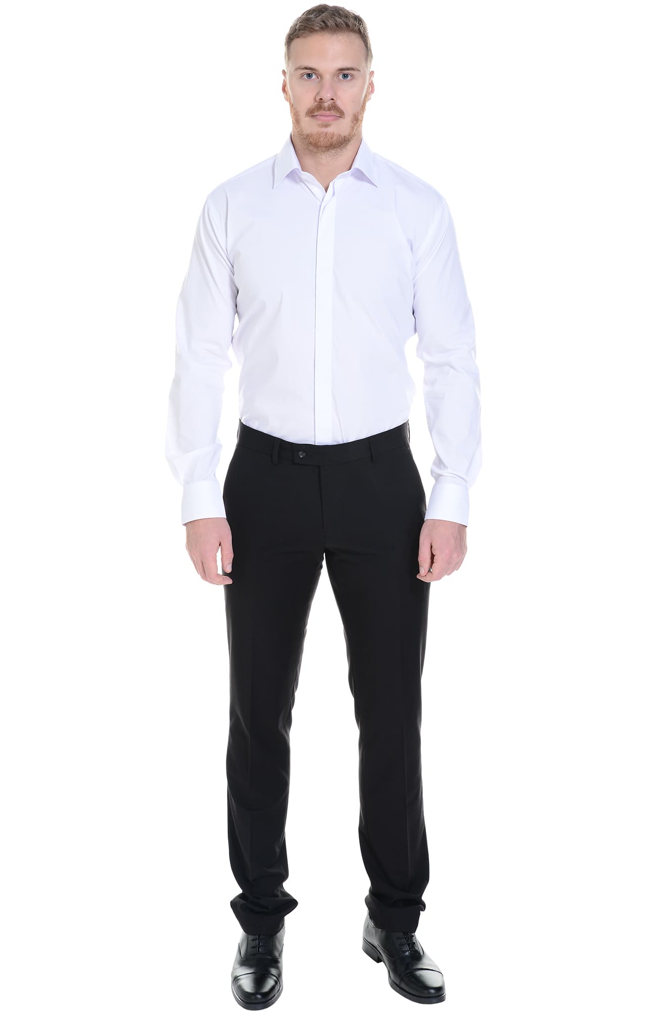 62467 Рубашка мужская  white El-Risto  Корпоративная одежда  размер 42/176-182  - Вид №4