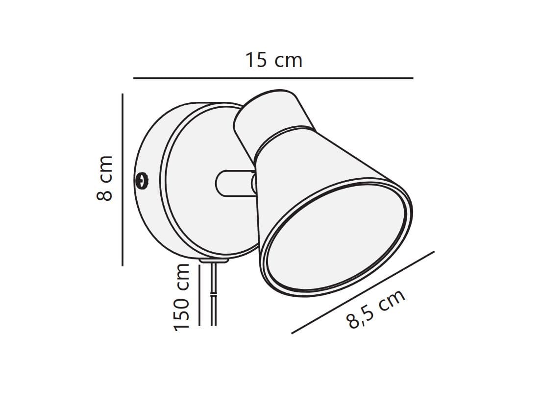 Регулируемая металлическая настенная лампа Nordlux Eik ARCH-00095466 - Вид №1