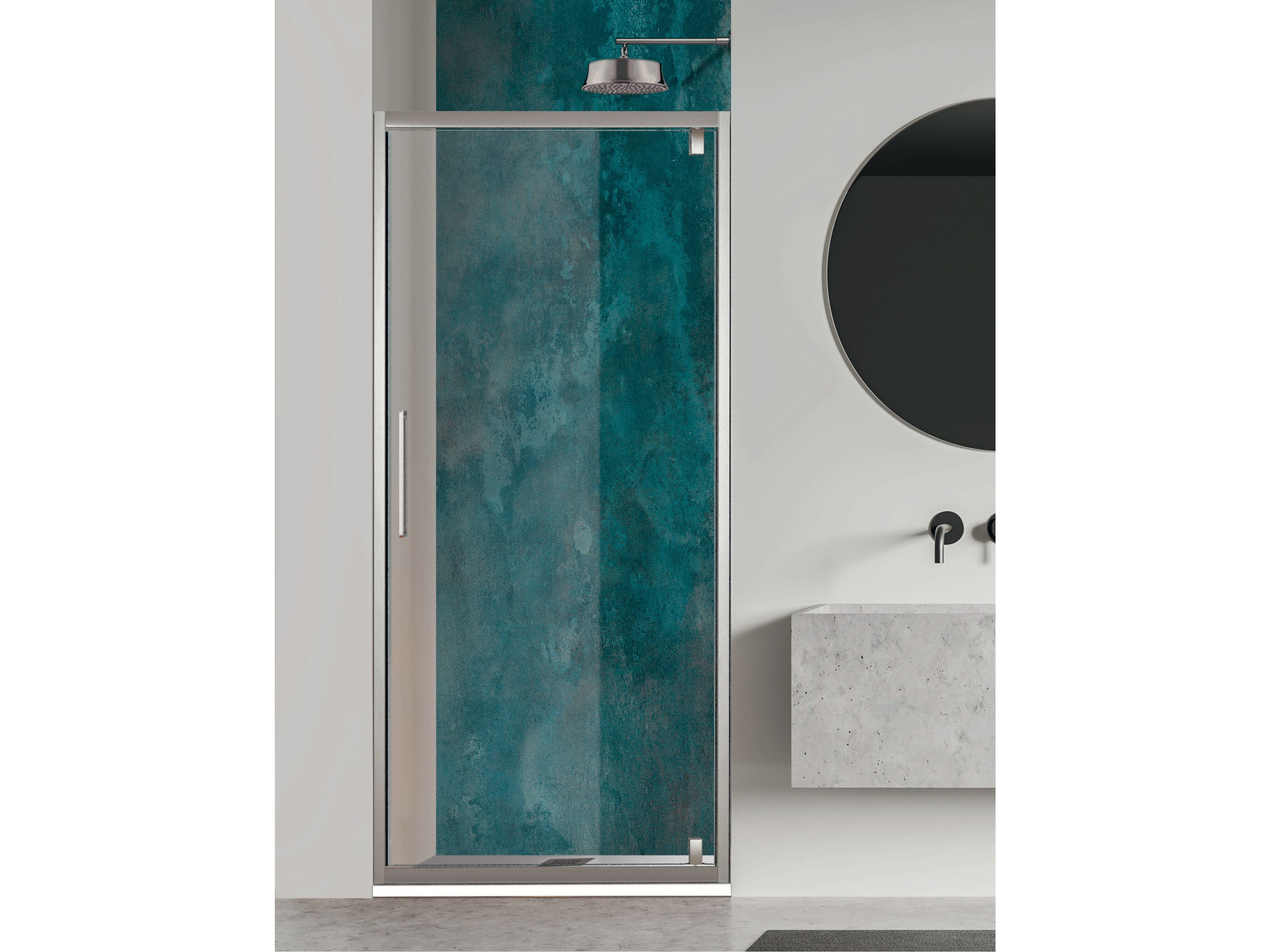 Хрустальная нишевая душевая кабина с поворотной дверью Metidea Рубин ARCH-00091180 - Вид №1