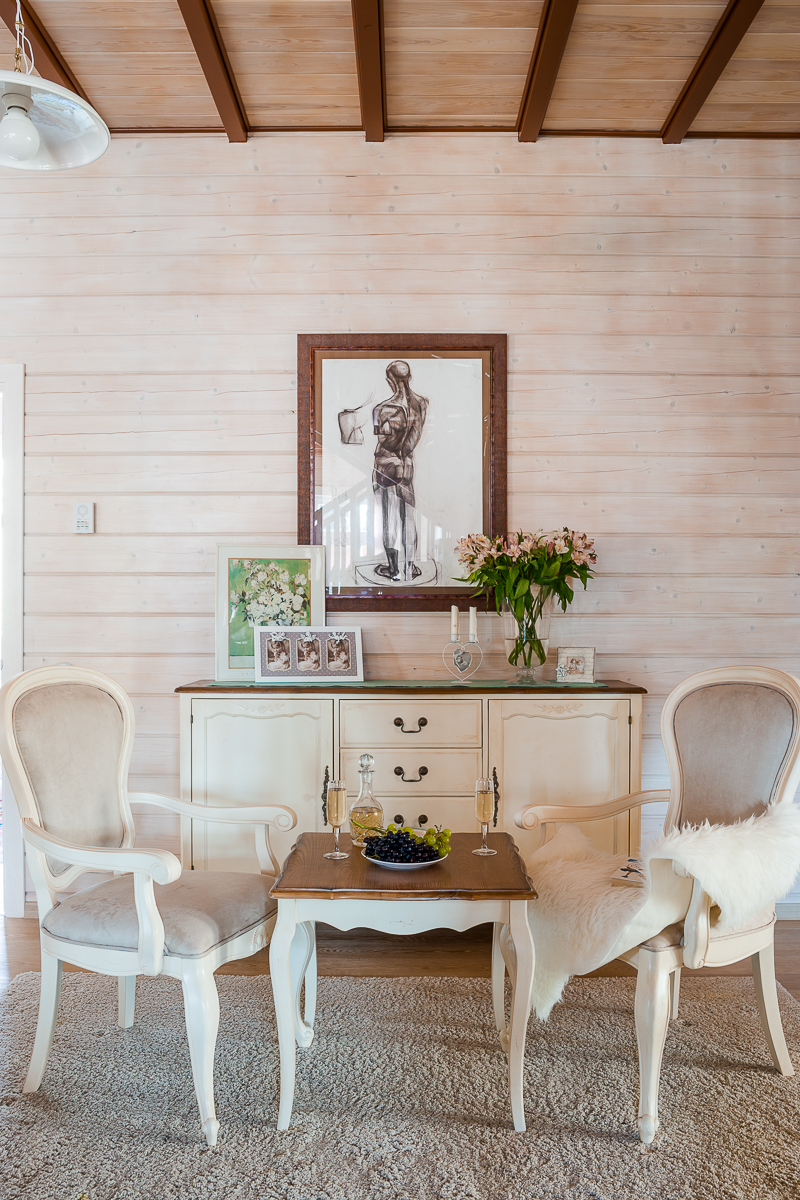 Приставной столик квадратный белый с коричневым топом 60 см Mobilier de Maison ДОМАШНЯЯ ОБСТАНОВКА MOBILIER DE MAISON 017203 Белый;коричневый Santreyd  - Вид №2