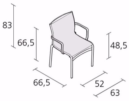 Alias Стул из сетки с подлокотниками Frame xl sun-id-1370487 - Вид №2
