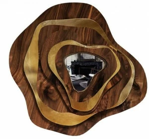 Malabar Настенное деревянное зеркало в раме Torsion