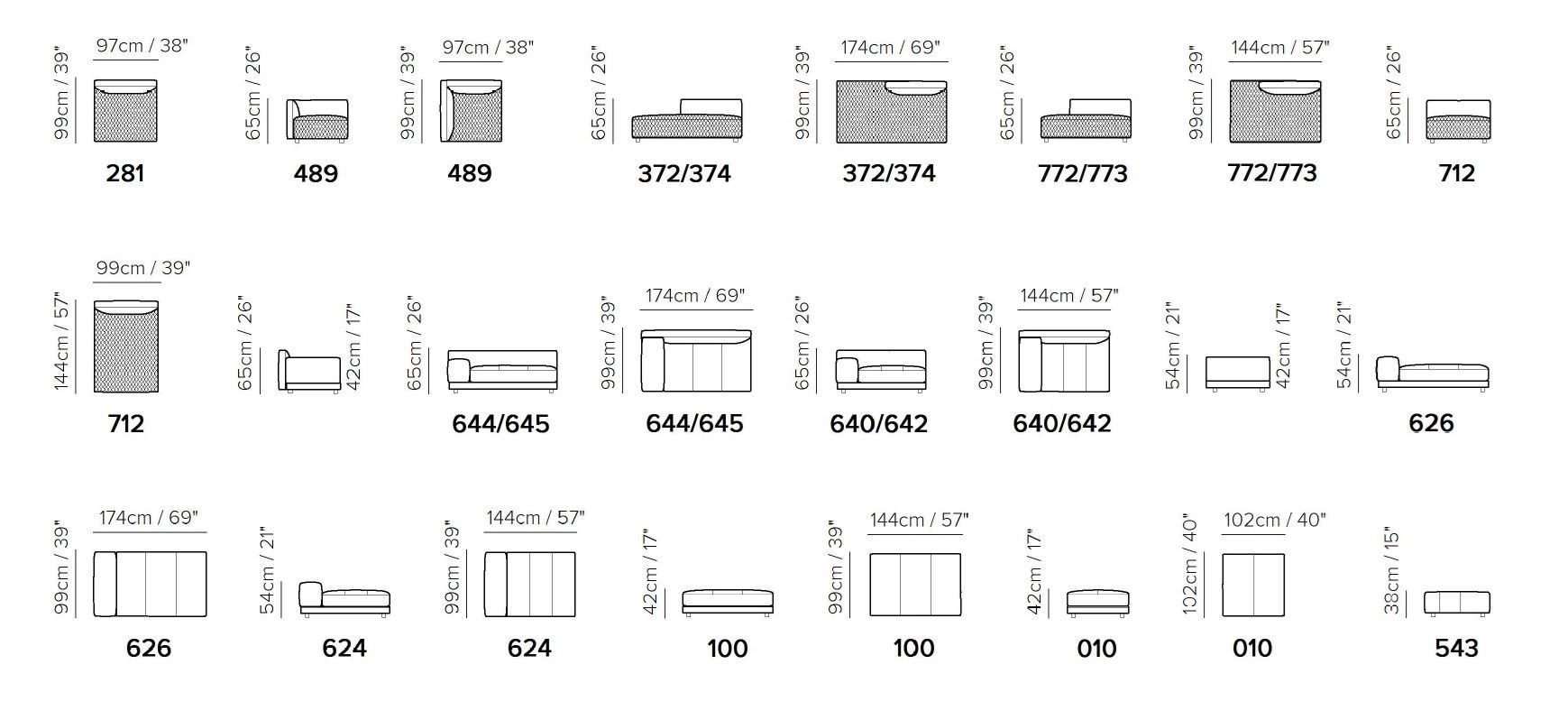 Тканевый диван с журнальной стойкой Natuzzi Italia Melpot ARCH-00030074 - Вид №10