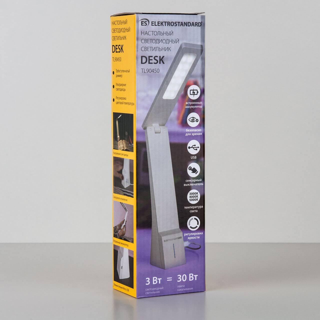 Настольная лампа Elektrostandard TL90450 Desk белый/золотой 4690389111525 ELEKTROSTANDARD КЛАССИЧЕСКИЕ 195546 Белый  - Вид №3