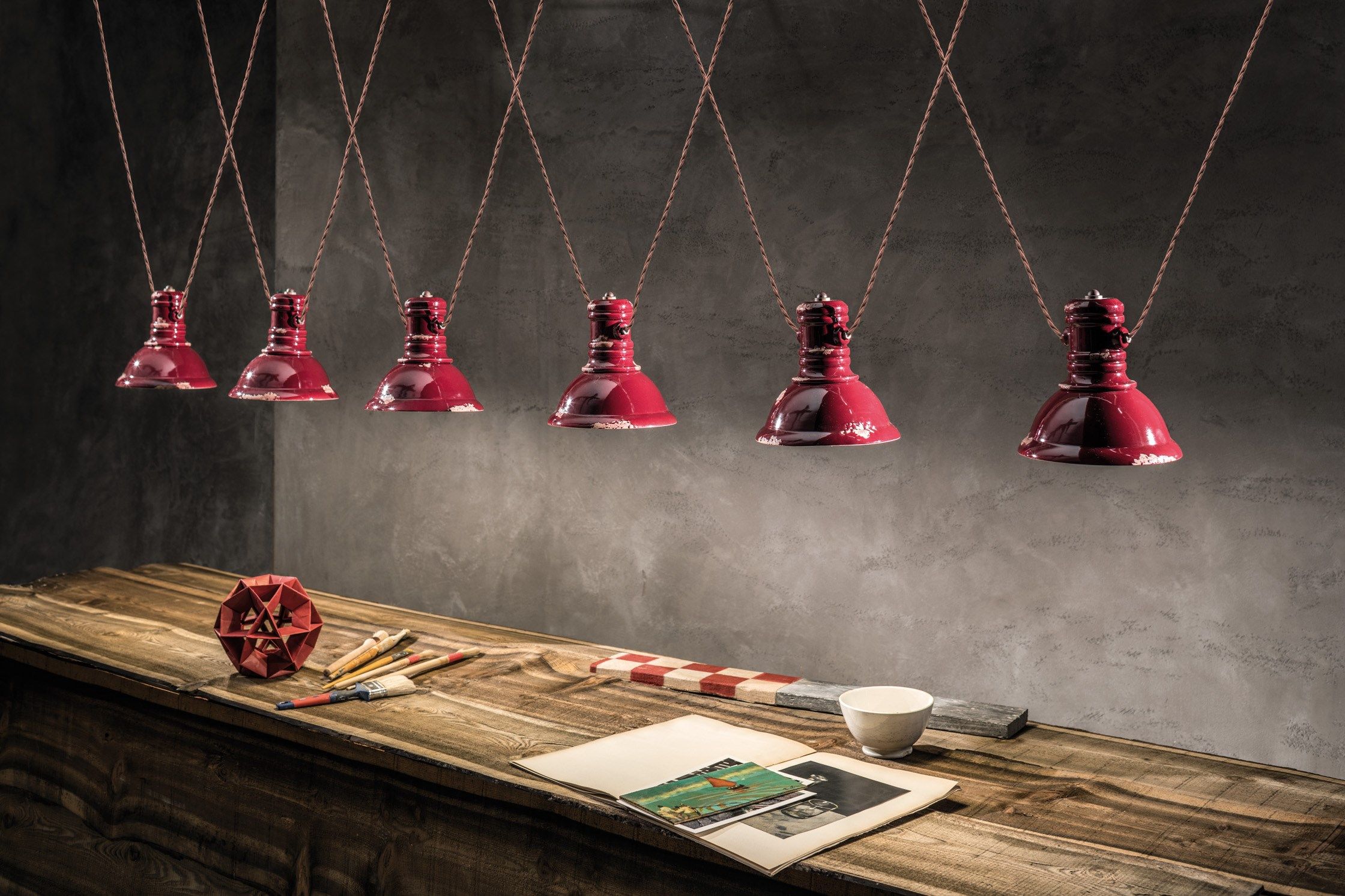 Керамический подвесной светильник FERROLUCE Industrial ARCH-00020818 - Вид №2