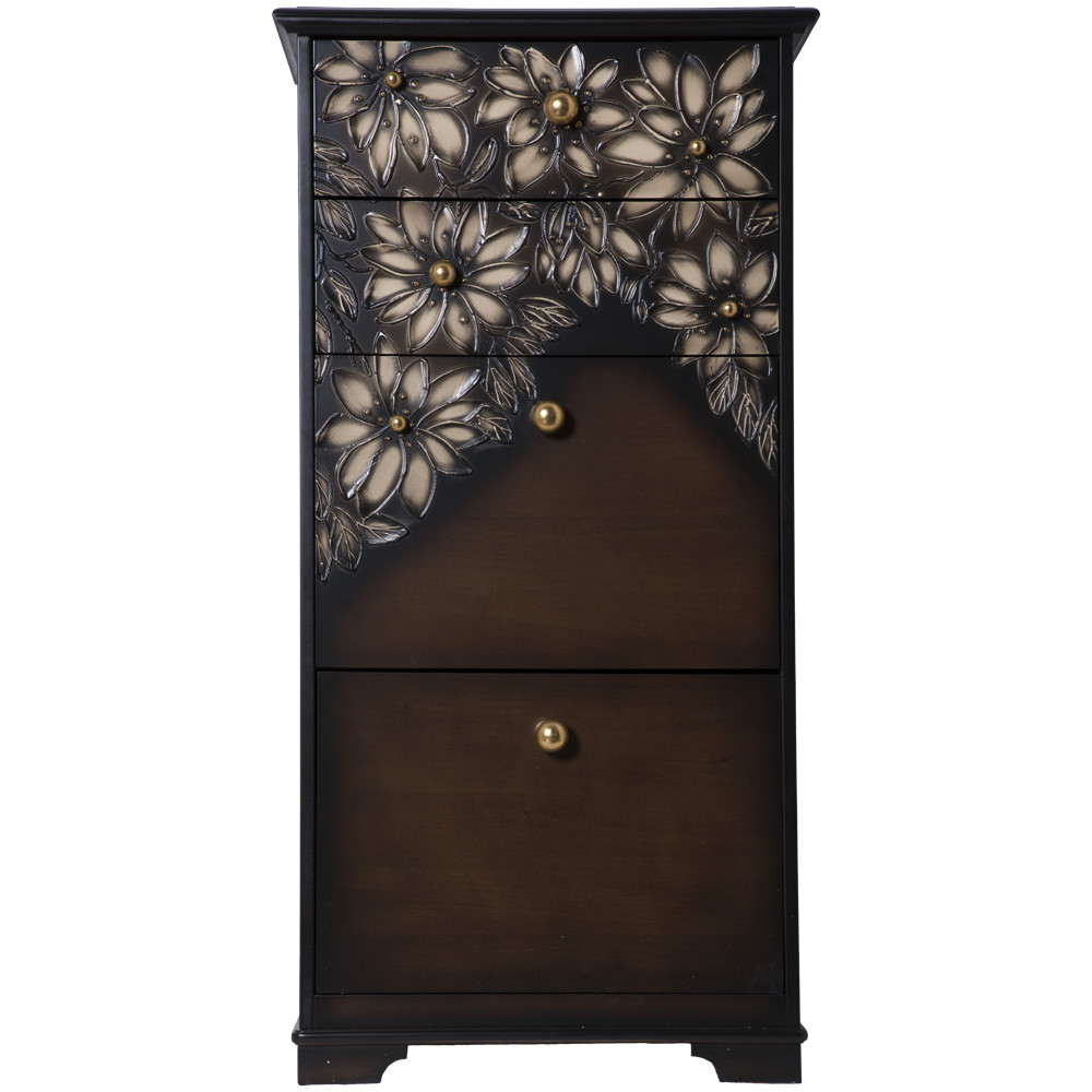 11618 Тумба для обуви Терра-4 (с 4-мя ящиками) Каштан Амбер BOGACHO 4627196590465 - Вид №1