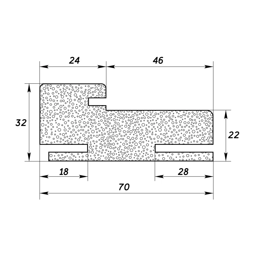 Дверная коробка Дестро 2150x70x32 мм телескопическая 89415140 Santreyd STLM-1581186 - Вид №2