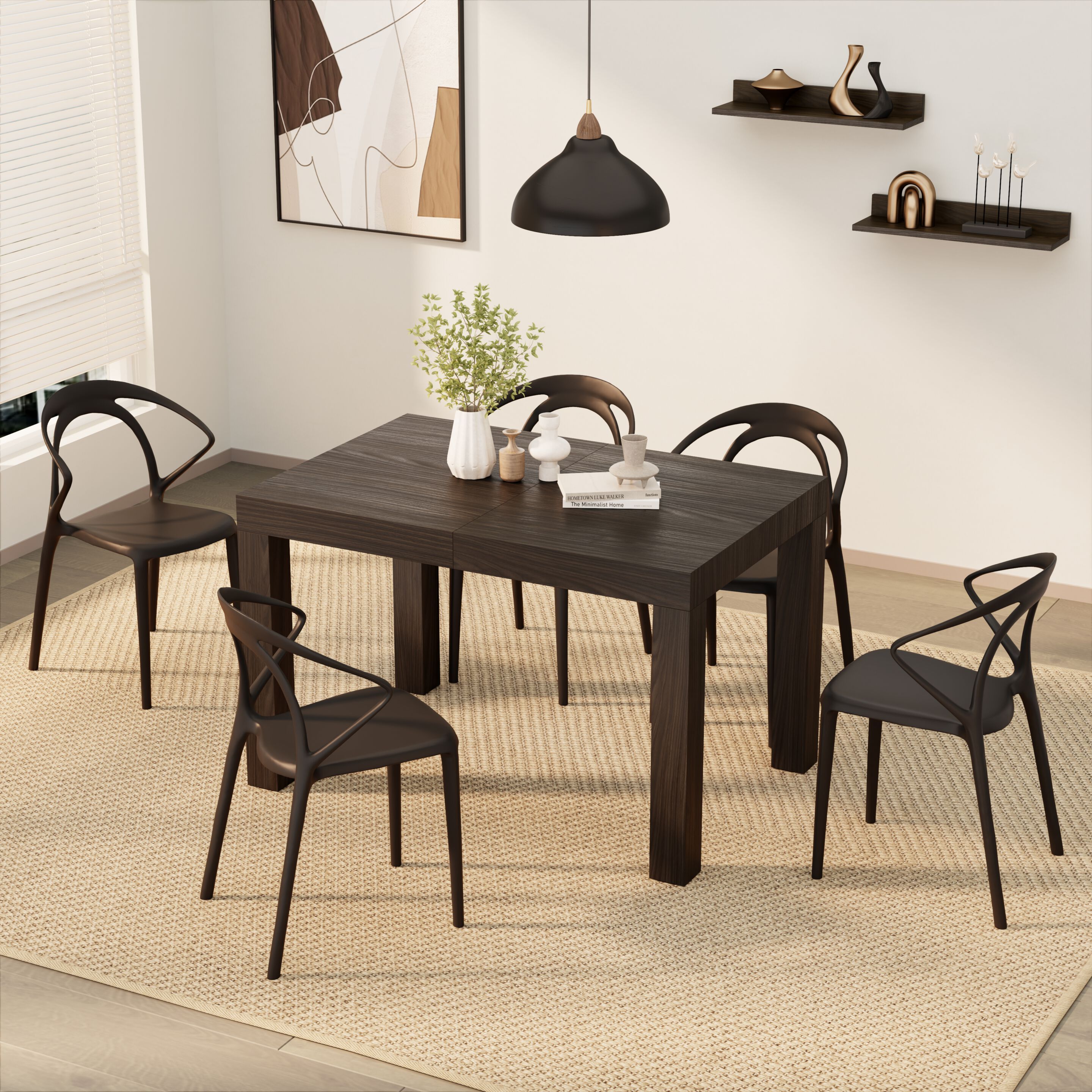 Выдвижной прямоугольный обеденный стол из меламиновой ткани Mobili Fiver First ARCH-00116162 - Вид №19