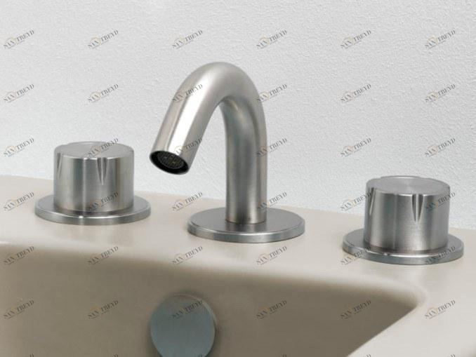 MINA Смеситель для биде, столешница из нержавеющей стали, на 3 отверстия Synth 4890