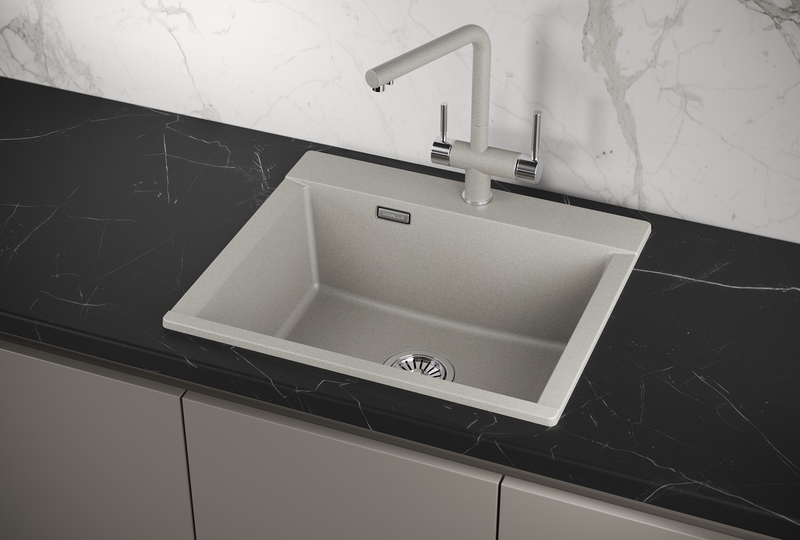 ES-5804, БАЗАЛЬТ, кухонная мойка, кварц, ESTETICA GRANULA 5804-ST198 - Вид №1