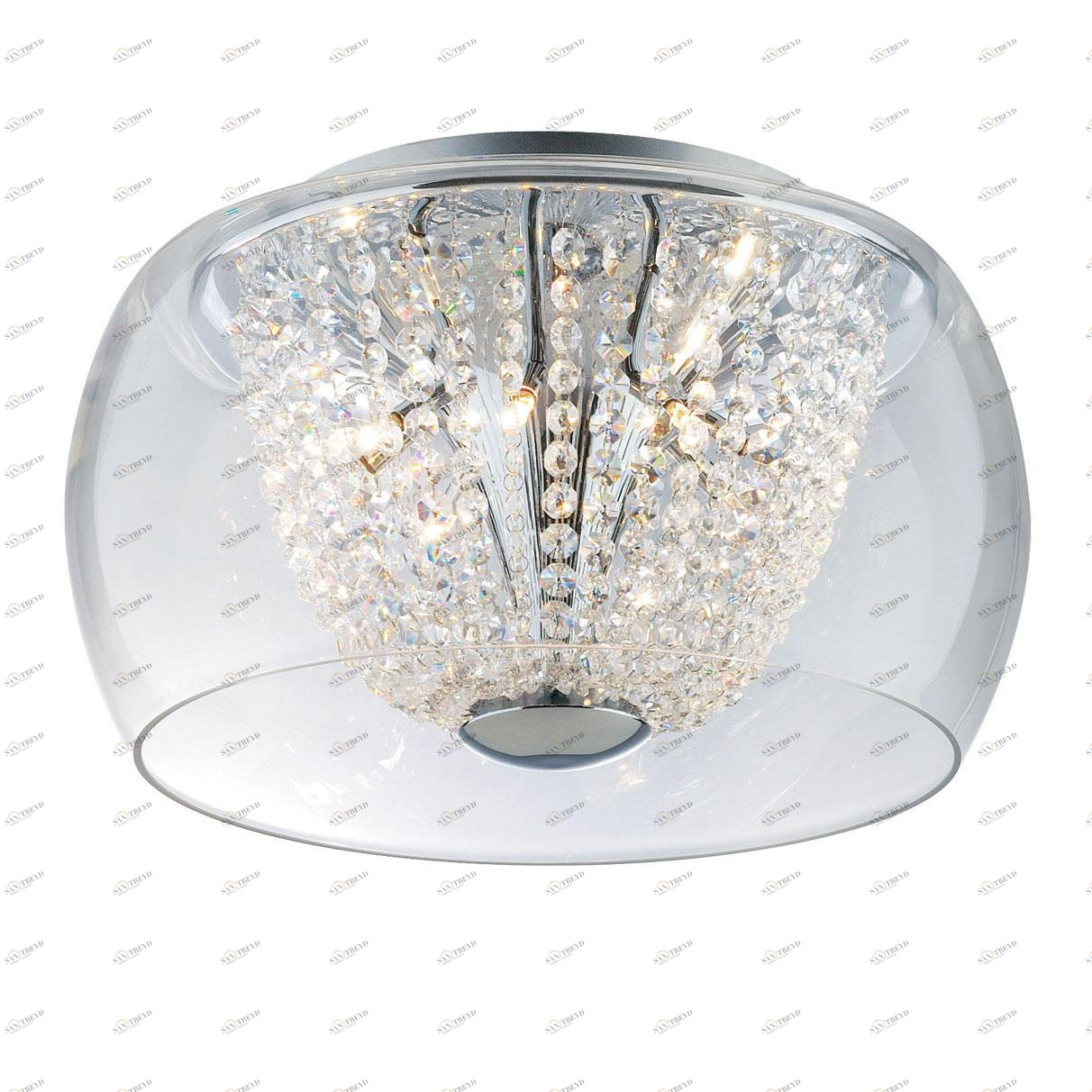 Потолочный светильник Ideal Lux Audi- PL D светлый IDEAL LUX AUDI-60 074002 Прозрачный;серебро 