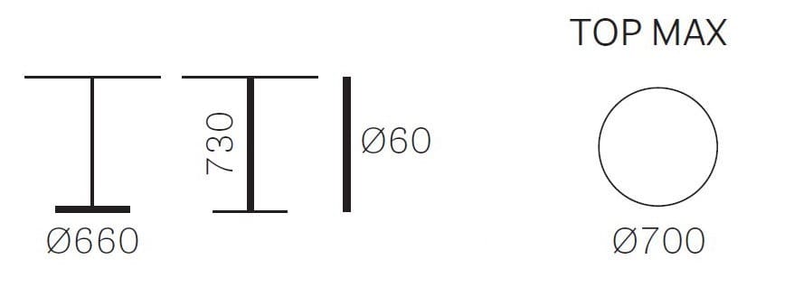 Высокий алюминиевый стол Pedrali Fluxo ARCH-00077823 - Вид №7