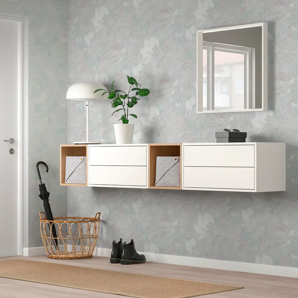 Московская обойная фабрика Ривьера: флизелиновые обои мятно-сиреневые с растительным узором 89390792 STLM-1565656 - Вид №2