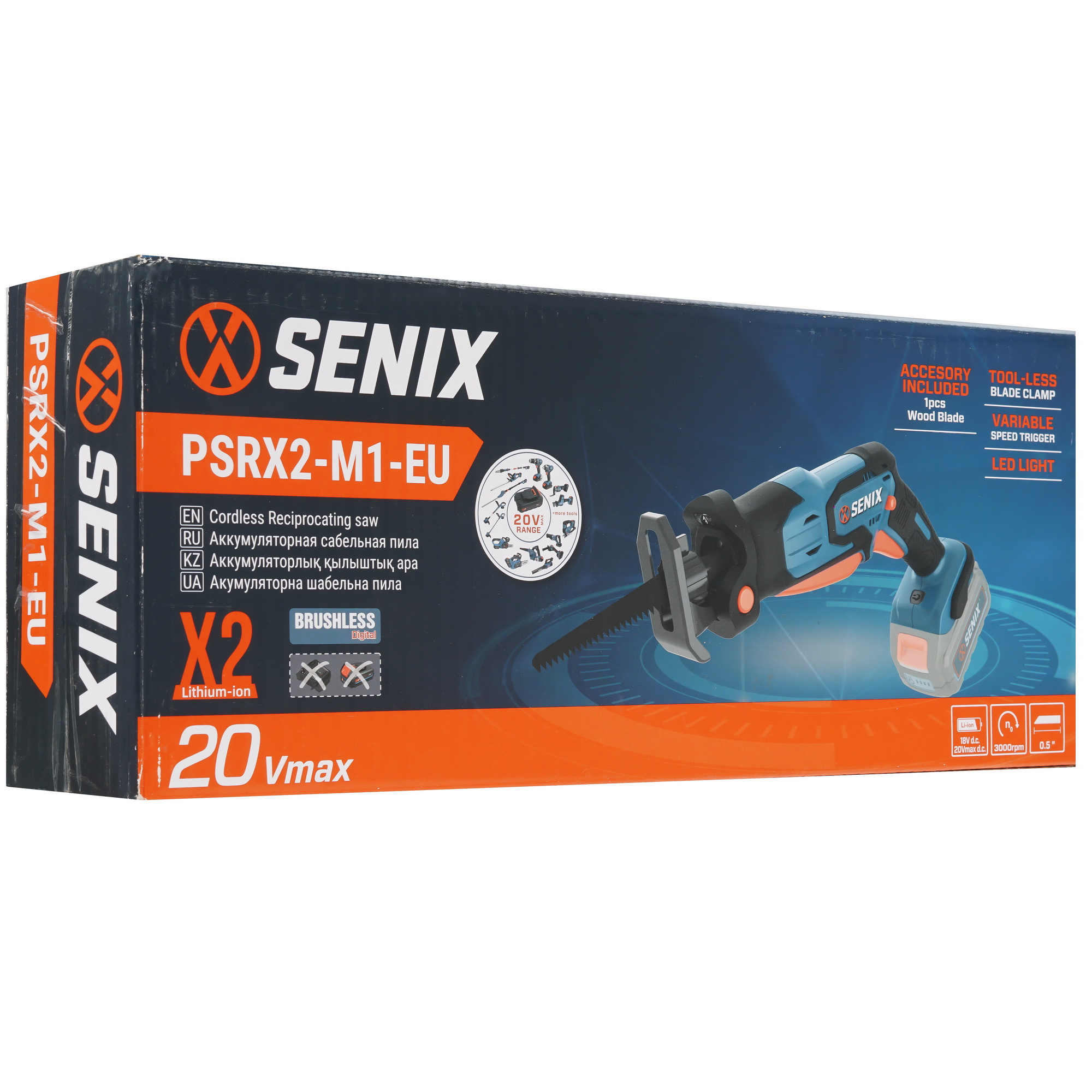 Сабельная пила SENIX PSRX2-M1-EU 20 Volt Max X2  , Без ЗУ, Без АКБ 9070114 STDN-0031354 - Вид №6