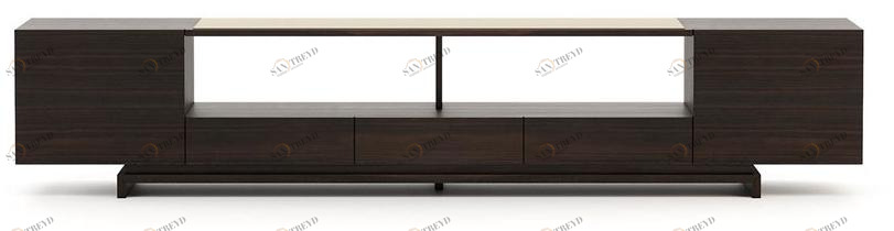 Laskasas Низкая деревянная тумба под ТВ с ящиками sun-id-1443041