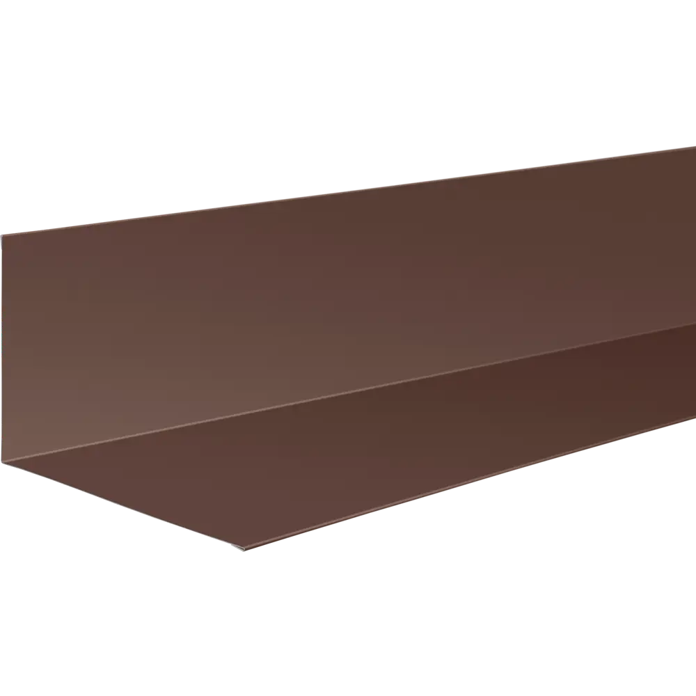 Планка примыкания верхняя 150x150 мм 2 м 0.4мм RAL 8017 Коричневый 10009244 STLM-2133970 Santreyd 