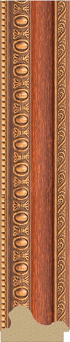 BY 7054 Зеркало в багетной раме - бронзовые бусы на дереве 60 mm EVOFORM Octagon - Вид №3