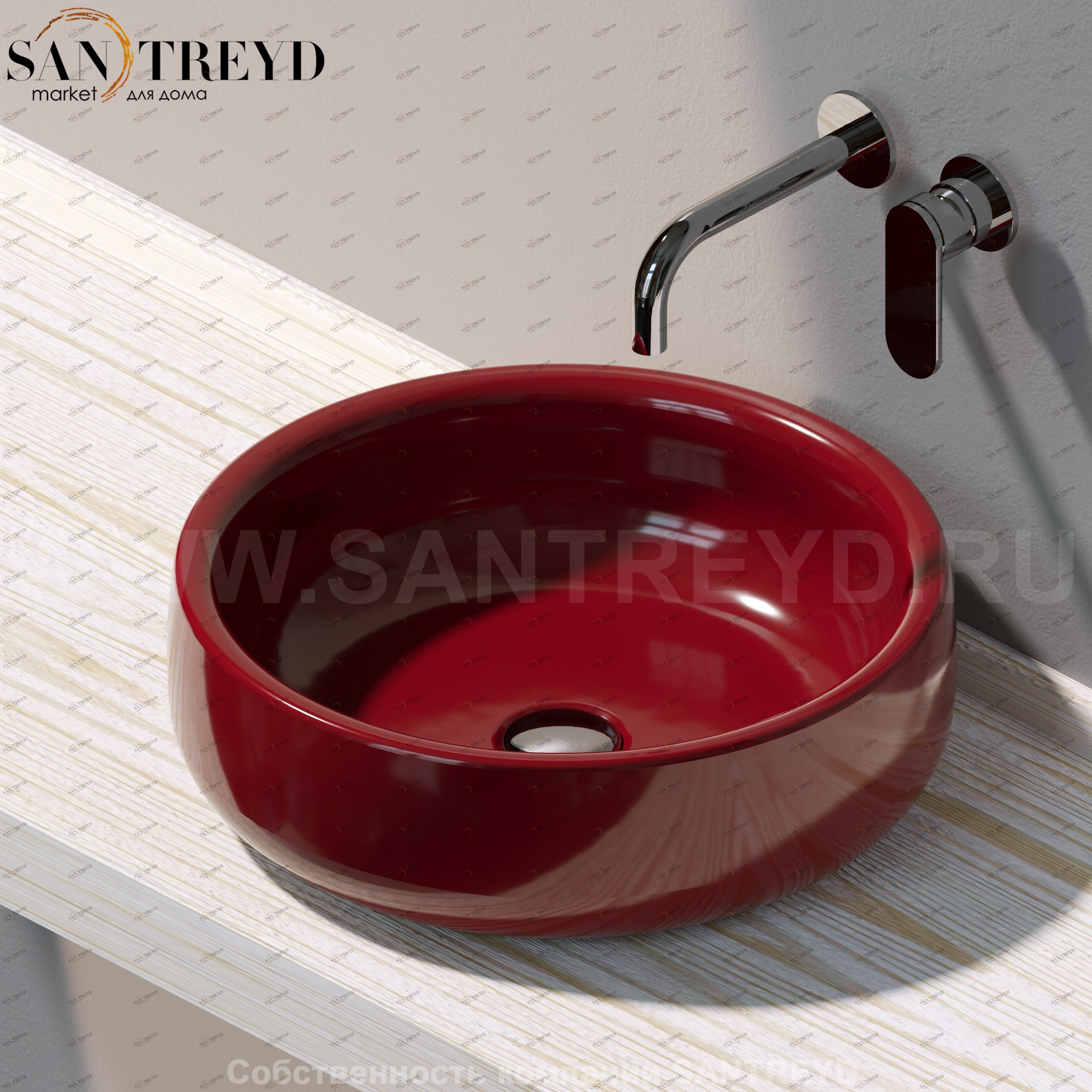 BN46A3011 Накладная раковина на столешницу  круглая Ceramica Flaminia Bonola