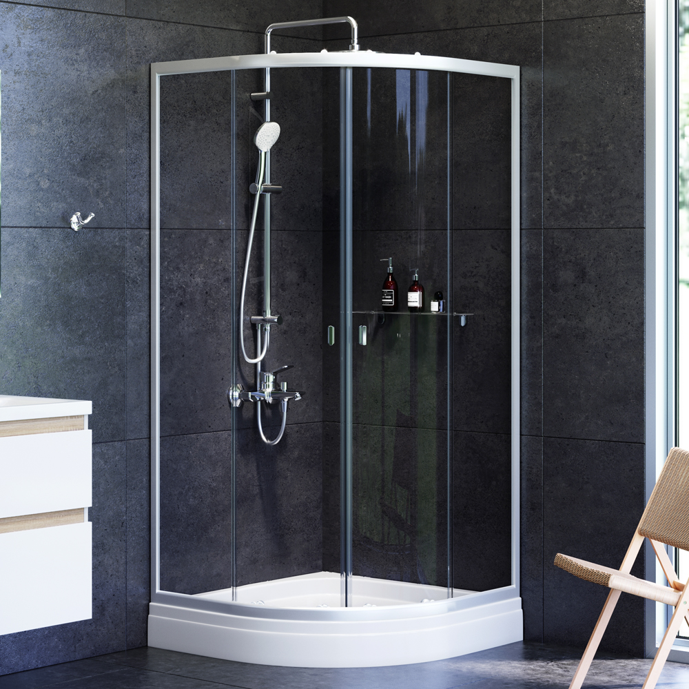 W88G-205-090MT Twin Slide Душевое ограждение без поддона 90x90 AM.PM X-Joy 