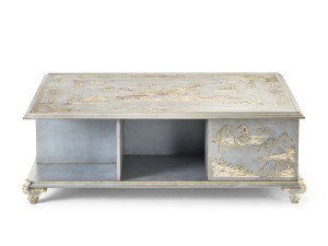 Деревянный прямоугольный журнальный столик