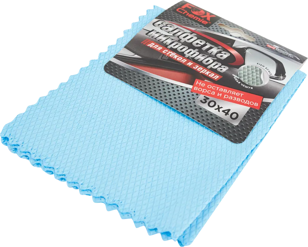 Салфетка Fox Chemie для безупречной чистоты стекол и зеркал 85637112