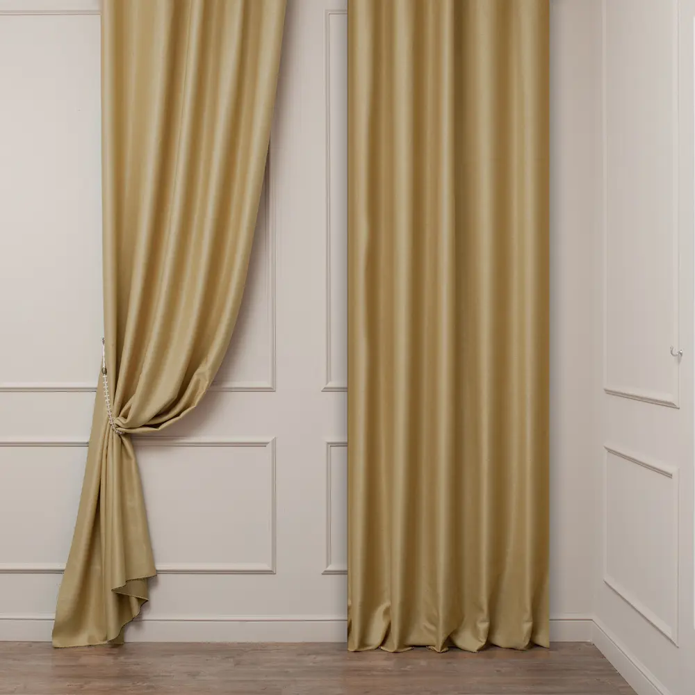 Ткань Tex republic Soleil блэкаут-лен 300 см цвет горчичный п/м 83603253 STLM-2012842  - Вид №3
