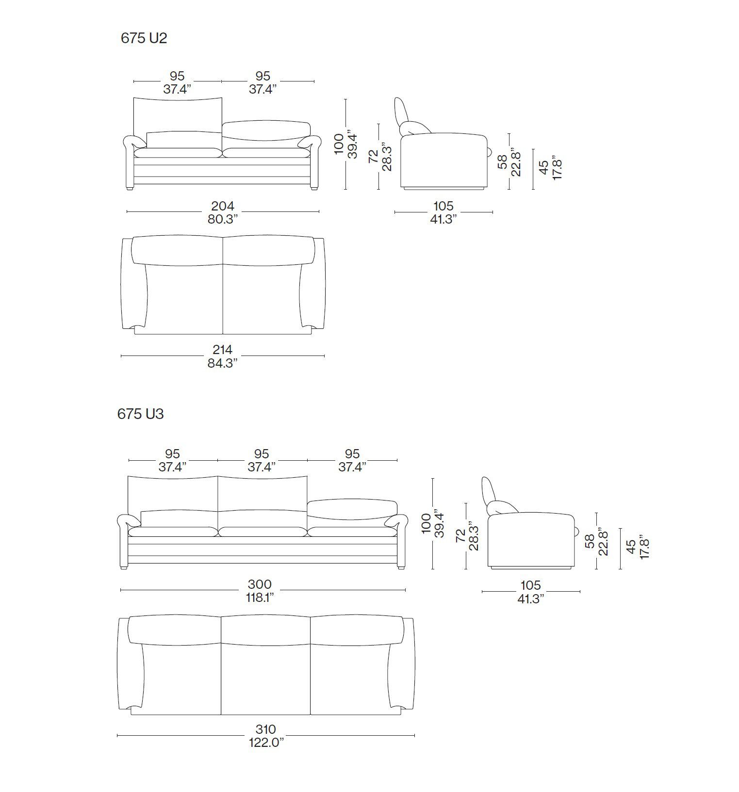 Диван из нубука CASSINA Living ARCH-00023782 - Вид №4