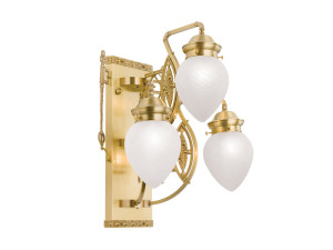 Настенный светильник из латуни и стекла