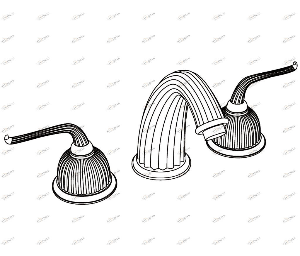 C67-3301 C67-3301 Смеситель на 3 отверстия на оправе CUPOLA Cristal & Bronze COUPOLE 