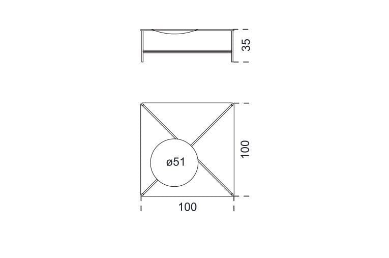 Хрустальный квадратный низкий журнальный столик Gallotti&Radice GOLDEN MOON ARCH-00067814 - Вид №3