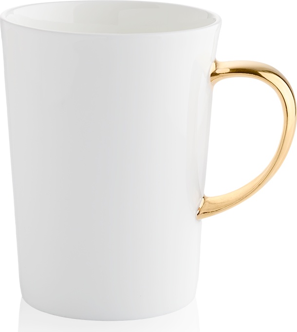 10624427 Mix&Match Кружка Mix&Match Синергия 450мл, фарфор (золотистая ручка) Фарфор костяной 