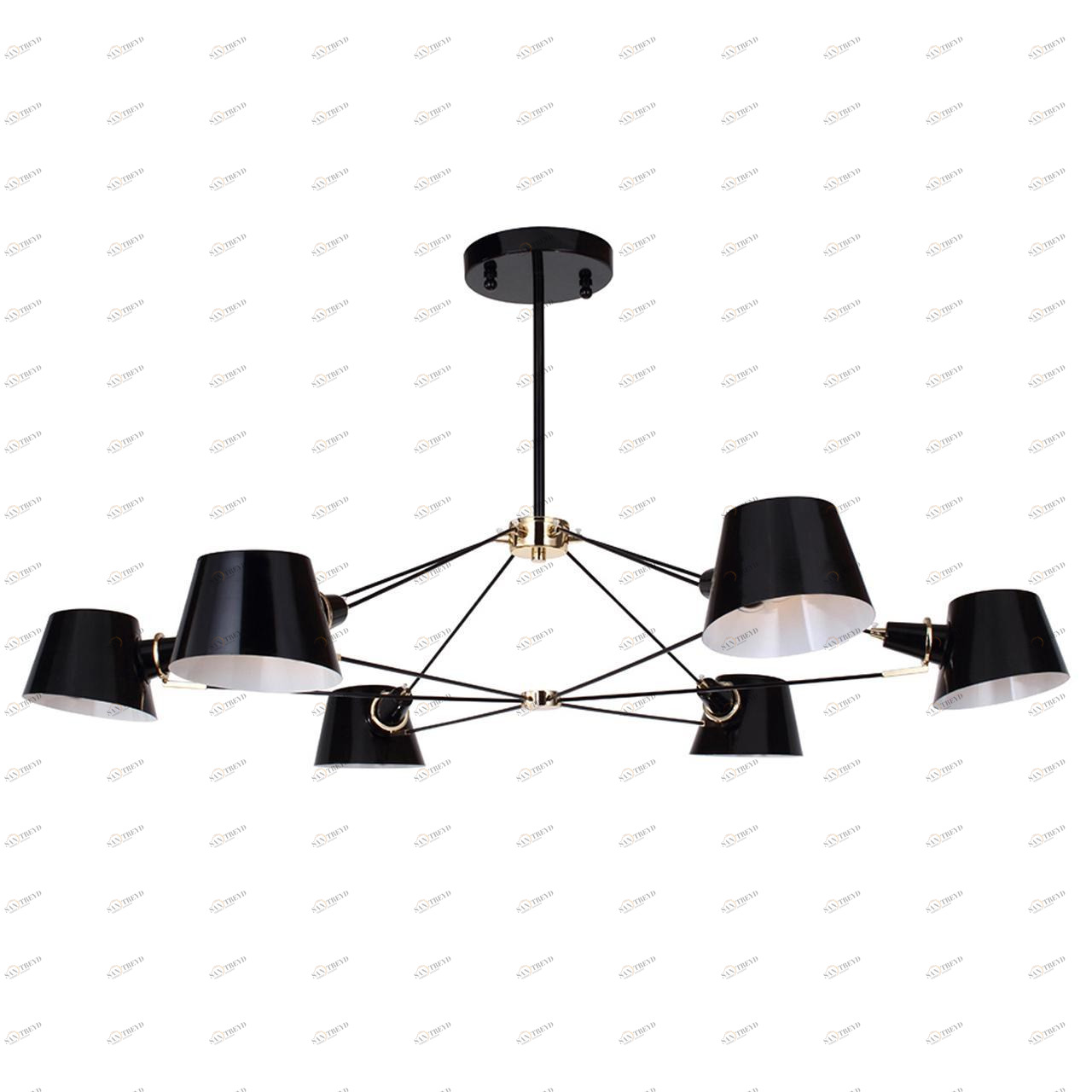 Подвесная люстра Freya Abigail FR5038-CL-06-B черная FREYA ДИЗАЙНЕРСКИЕ, ABIGAIL BLACK 187979 Черный 