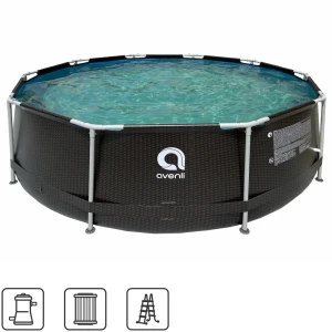Каркасный бассейн Avenli круглый 360x99 см с насосом 89335102