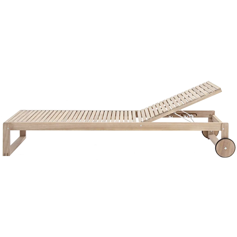 Шезлонг складной Naterial Solaris 196.5x71 см акация светло-коричневый 82232579 STLM-2148285 - Вид №5