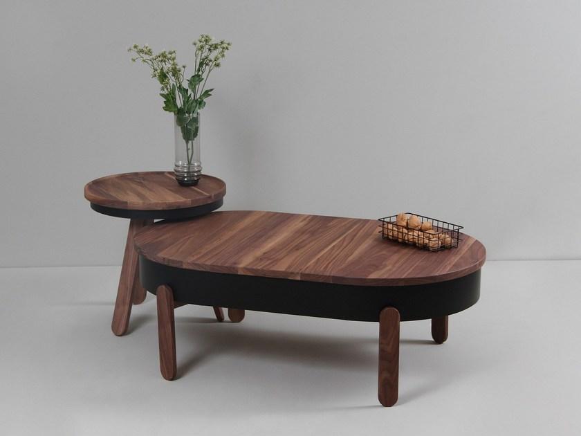 Woodendot Овальный журнальный столик из орехового дерева с вещевым ящиком для гостиной sun-id-1499238 - Вид №2