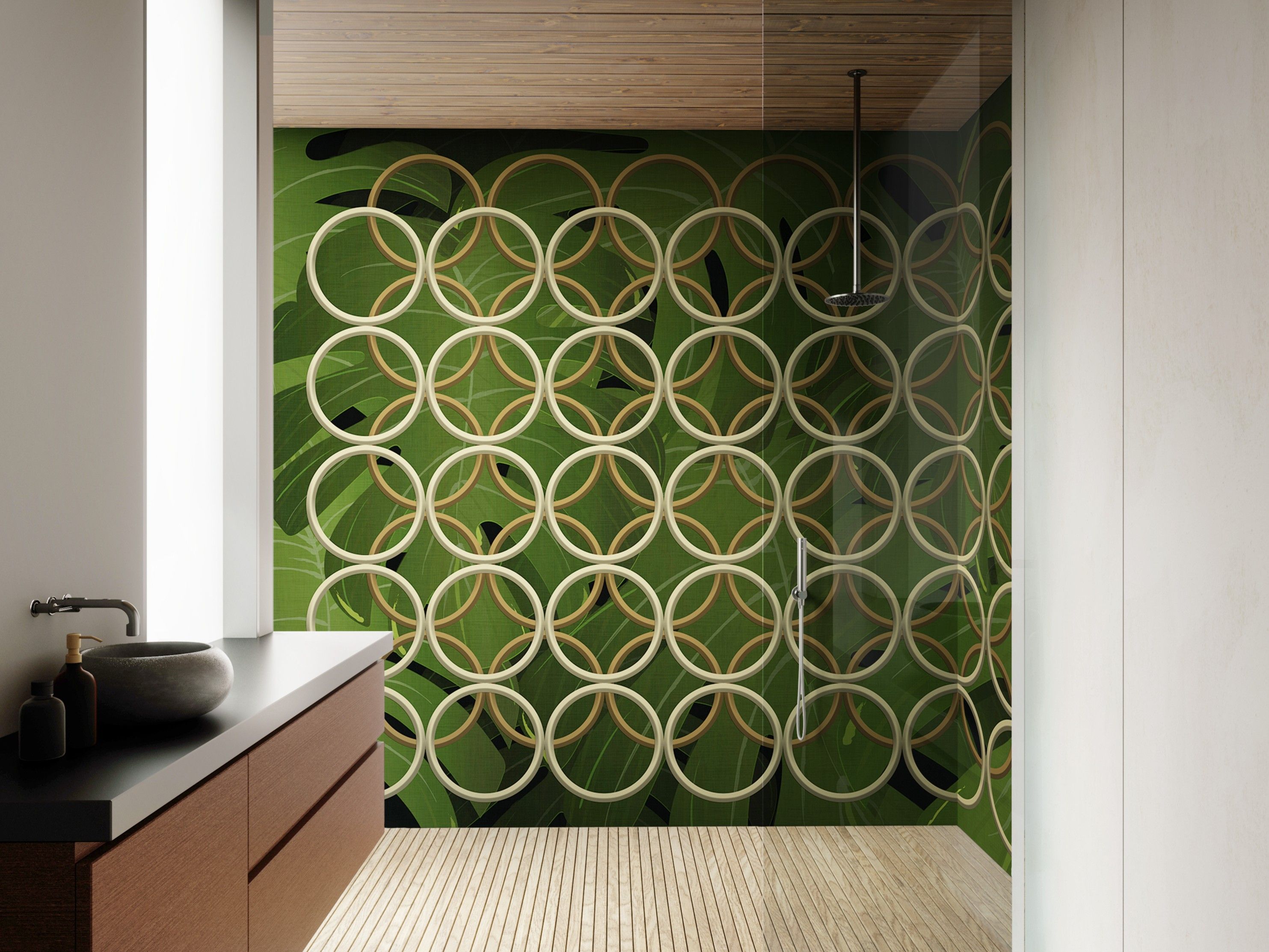 Геометрические обои ПВХ бесплатно, экологически чистые, моющиеся WallPepper Капсульная коллекция SRA ARCH-00042958 - Вид №1