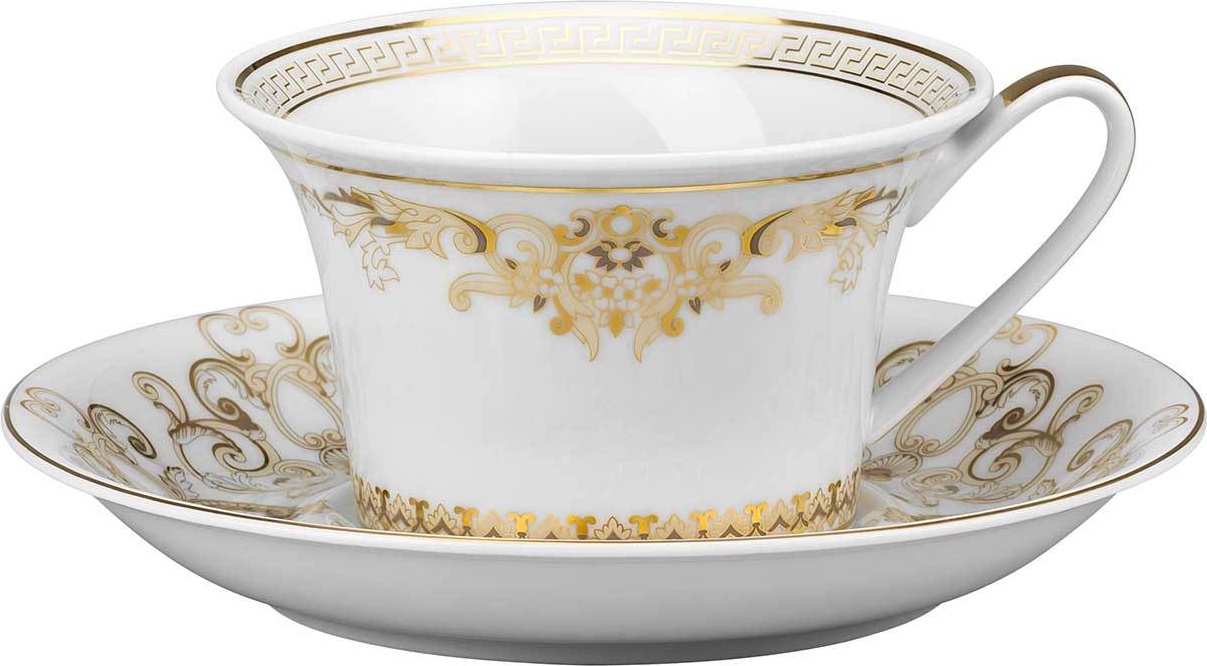10562601 Rosenthal Versace Чашка чайная с блюдцем Rosenthal Versace Медуза Гала 220мл, фарфор Фарфор 
