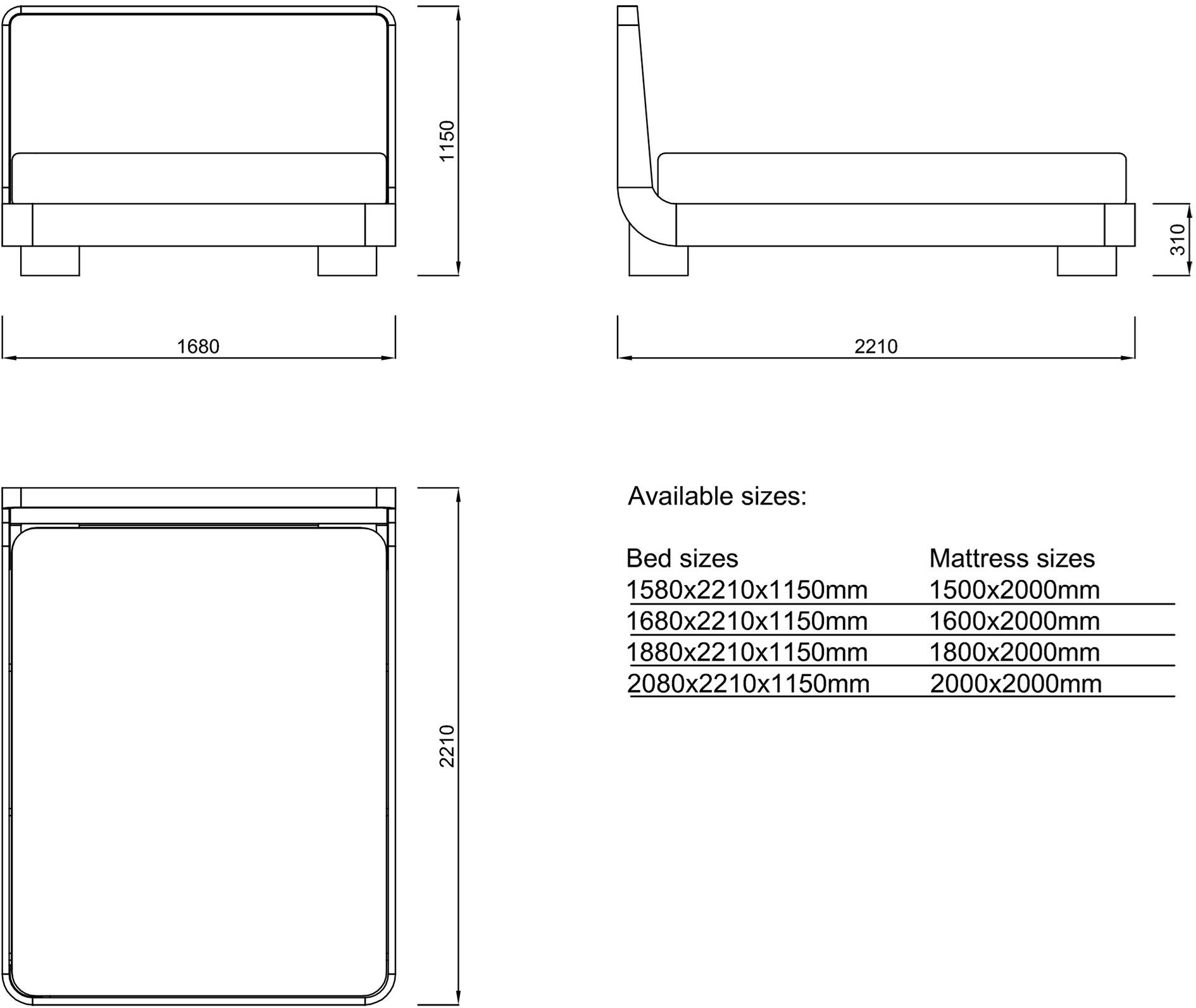 WUDA Двуспальная кровать из дерева Manao sun-id-1454675 - Вид №10