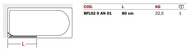 Стеклянная стена ванны INDA® SOPRAVASCA ARCH-00148093 - Вид №2