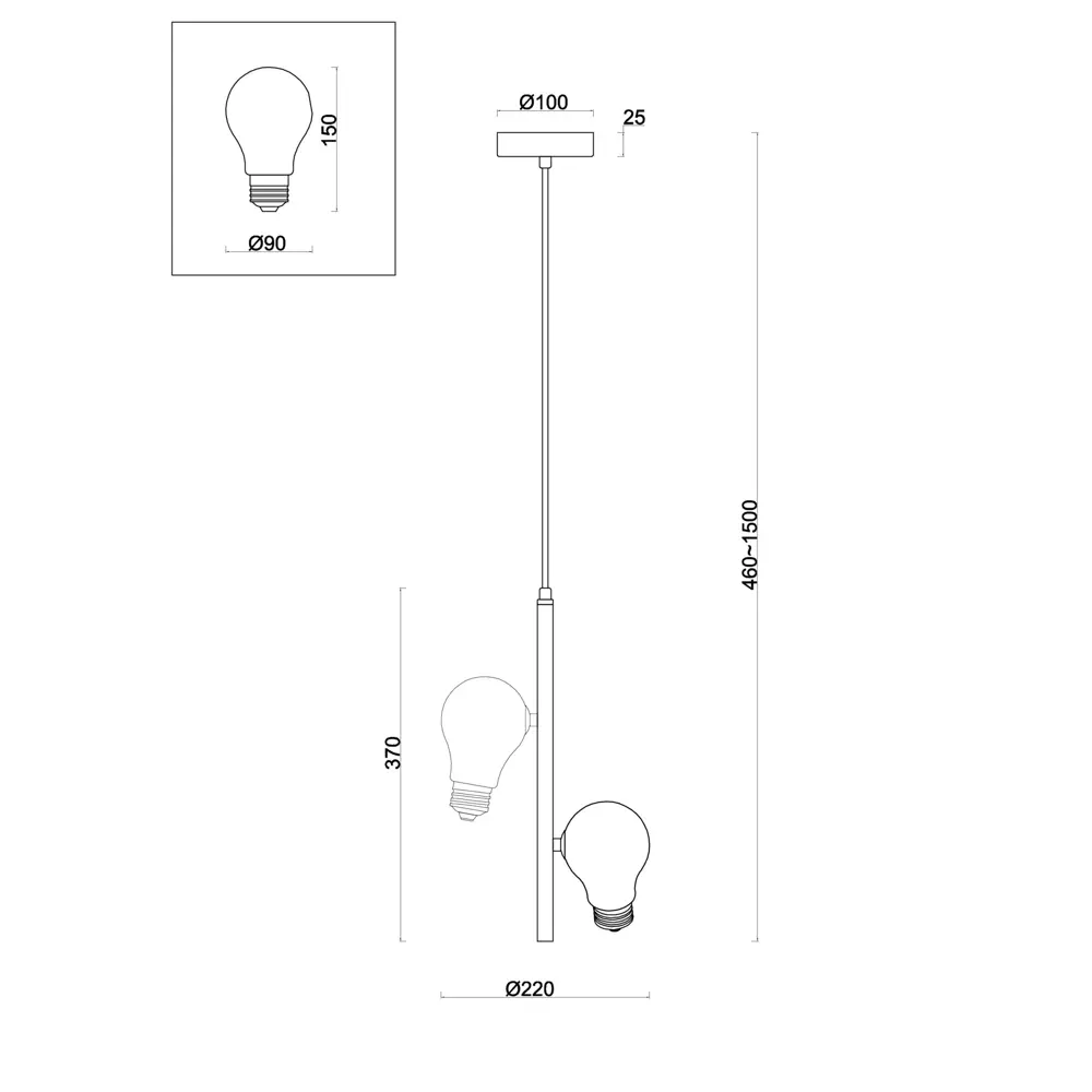 Freya Evidence — подвесной светильник с двумя стеклянными плафонами в латунном оформлении 89389959 STLM-1575951 - Вид №9