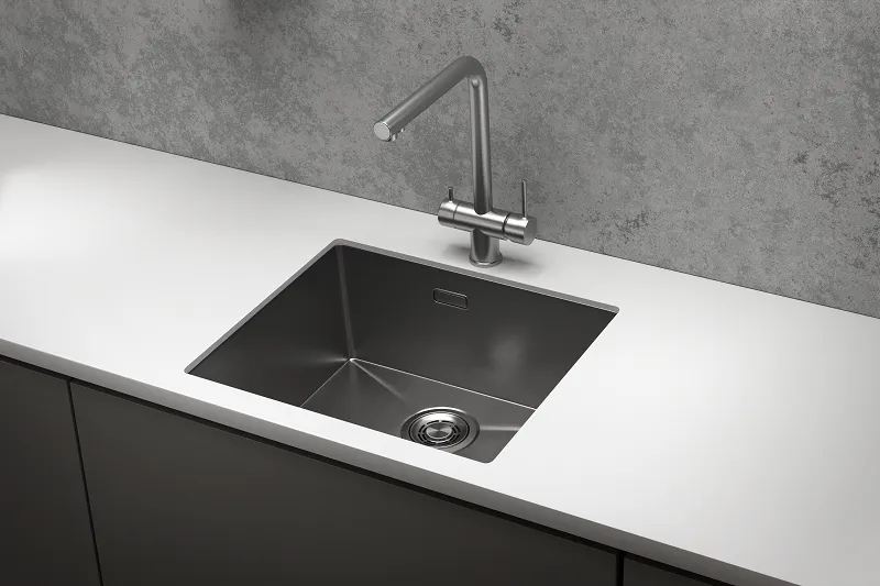 5445U, СТАЛЬ САТИН, стальная кухонная мойка GRANULA 5445U-ST290