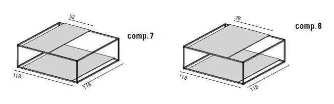 Стальной квадратный садовый стол Desalto ARCH-00112652 - Вид №7