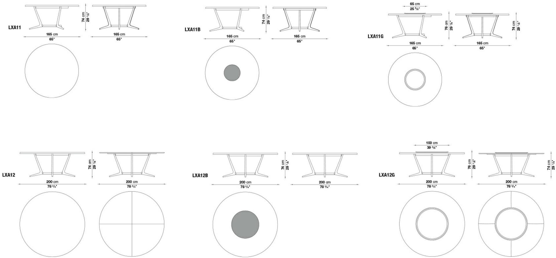Maxalto Круглый деревянный стол для гостиной sun-id-1356503 - Вид №1