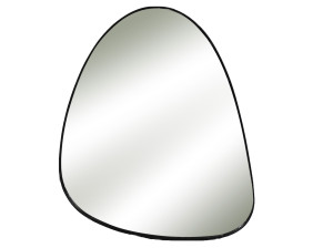 Настенное металлическое зеркало с рамкой