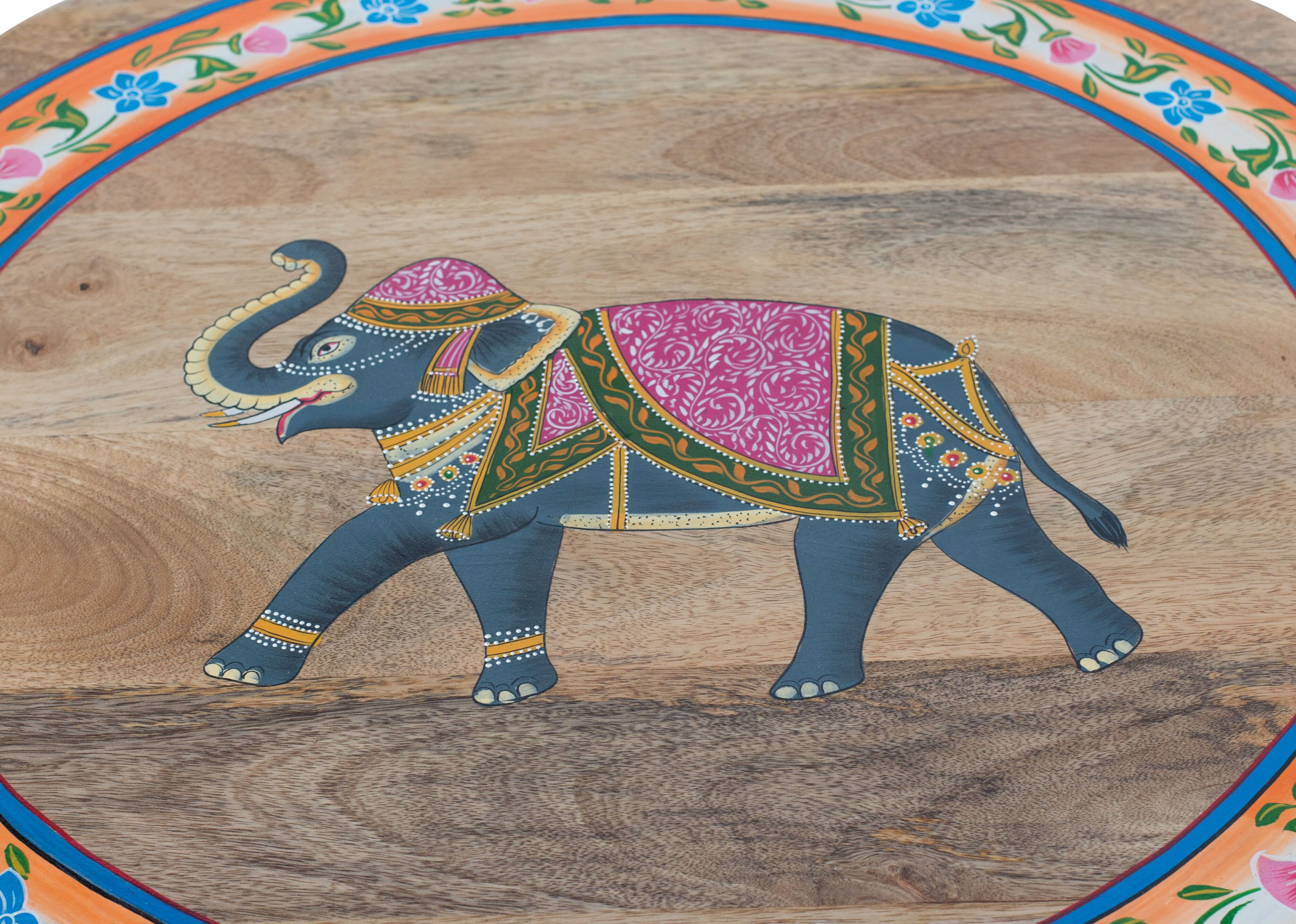 Круглый журнальный столик из манго Giner y Colomer 1451 ARCH-00031998 - Вид №3