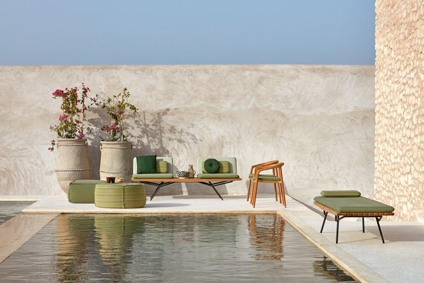 MANUTTI Круглый садовый пуф из ткани Touch Fs-thpf82/fs-thpf52 - Вид №11