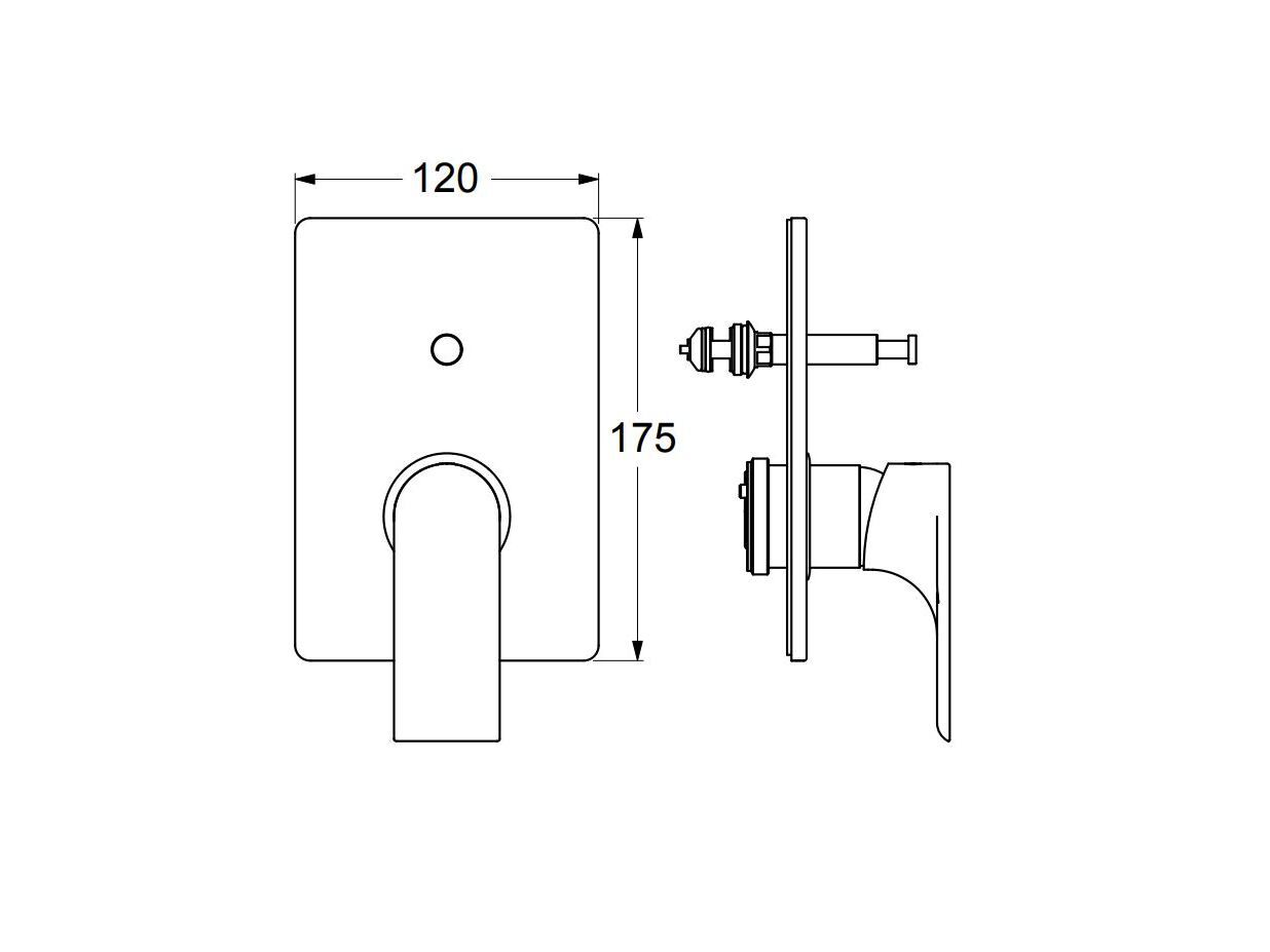 Однорычажный смеситель для душа с переключателем GUGLIELMI RUBINETTERIE Walser ARCH-00051784 - Вид №1