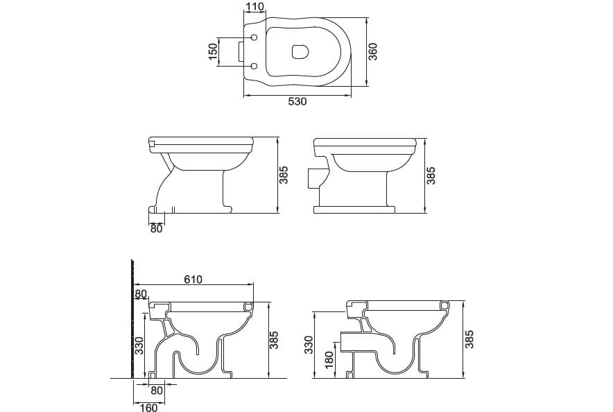 Напольный керамический туалет Gaia Mobili Аксессуары ARCH-00026539 - Вид №1