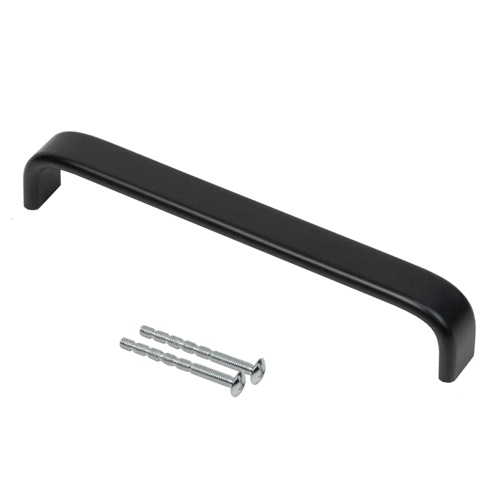 Мебельная ручка-скоба UA340- 128 черная 128 мм AKS STLM-2043400 - Вид №3