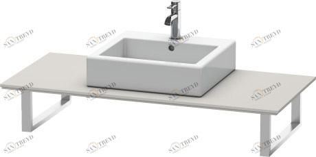 XL026C00707 Консоль для накладных раковин и встраиваемых умывальников, для угла слева X-Large #XL026C 550 мм Бетонно-серый матовый декор Duravit